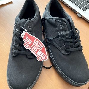 NWT Vans Off The Wall Canvas Skate Shoes Women’s Size 6 Black On Black - 721356